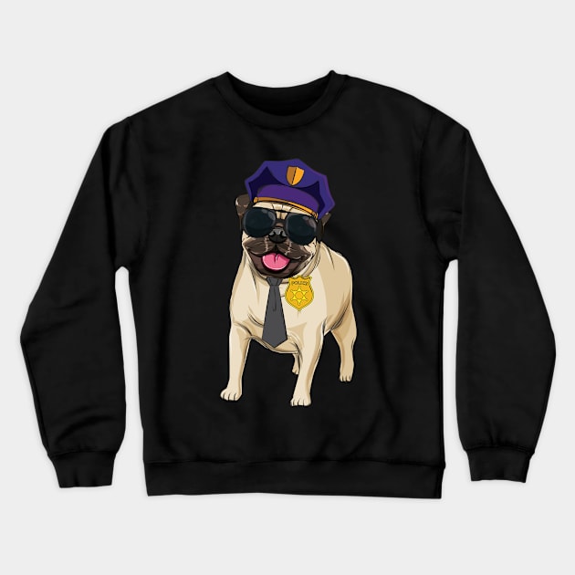 Men Police Dog Party Tshirt to celebrate or as a gift Crewneck Sweatshirt by avshirtnation